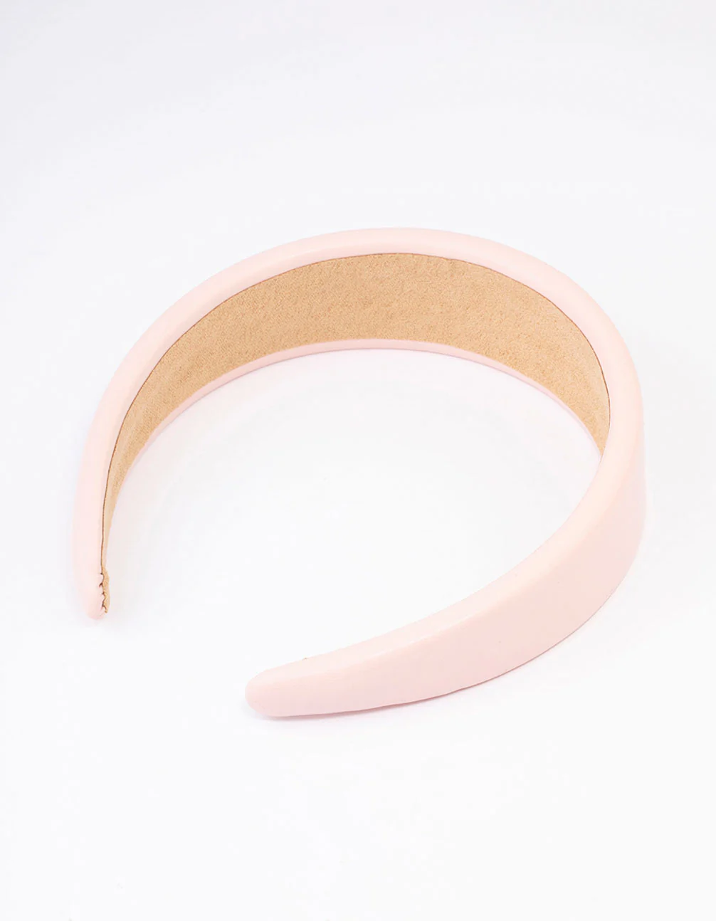 3212-fabric-faux-leather-padded-headband-3.webp Fabric Faux Leather Padded Headband