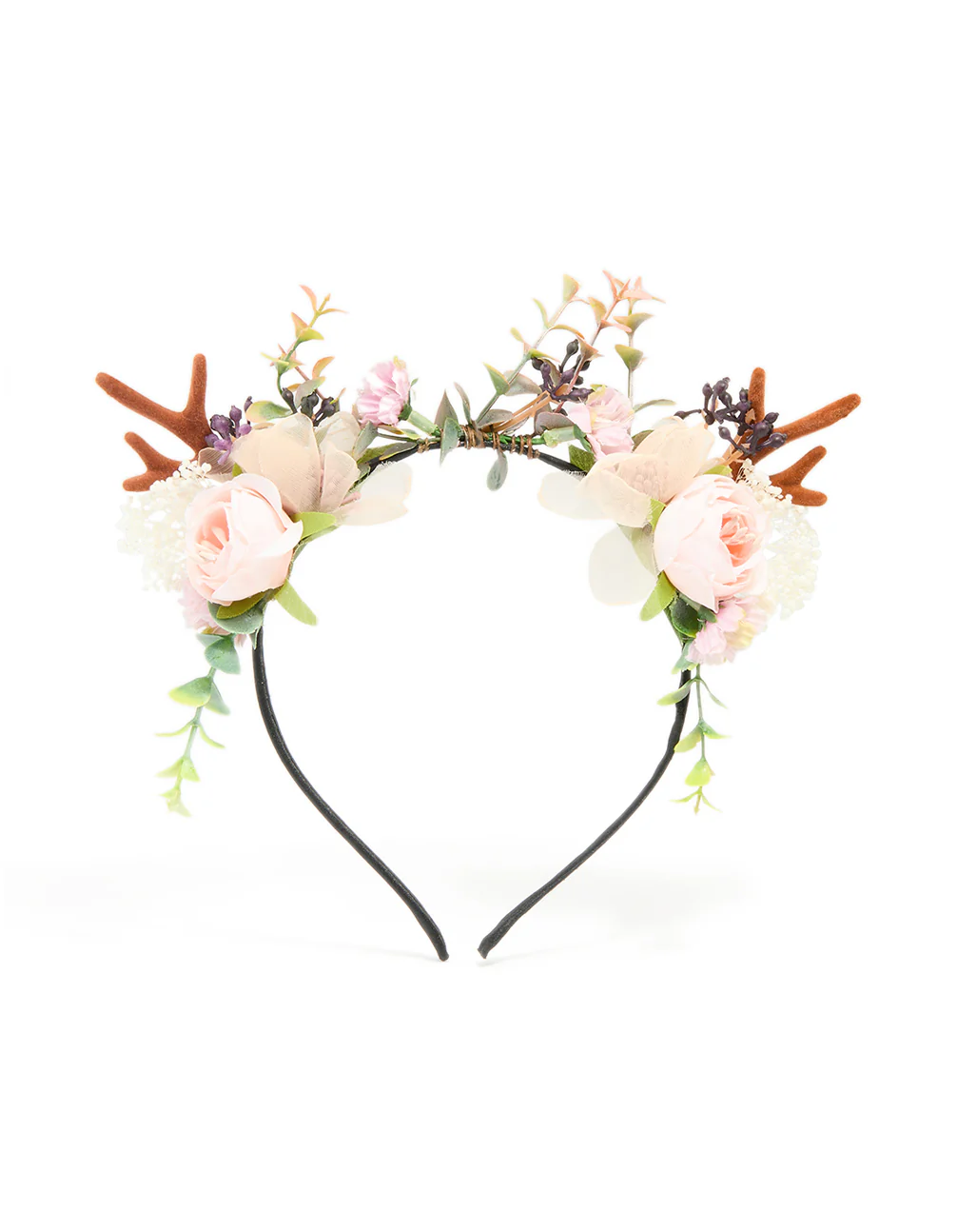 3215-fabric-floral-woodland-reindeer-headband-1.webp Fabric Floral Woodland Reindeer Headband