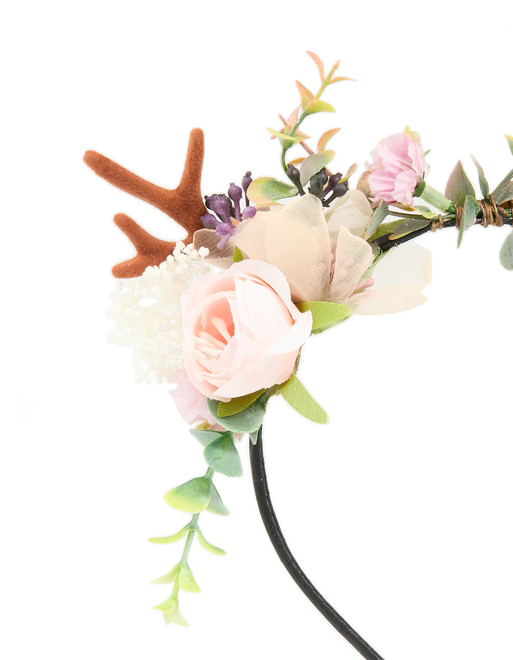 3215-fabric-floral-woodland-reindeer-headband-2.webp Fabric Floral Woodland Reindeer Headband