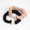 Fabric Glitter & Pearl Scrunchie