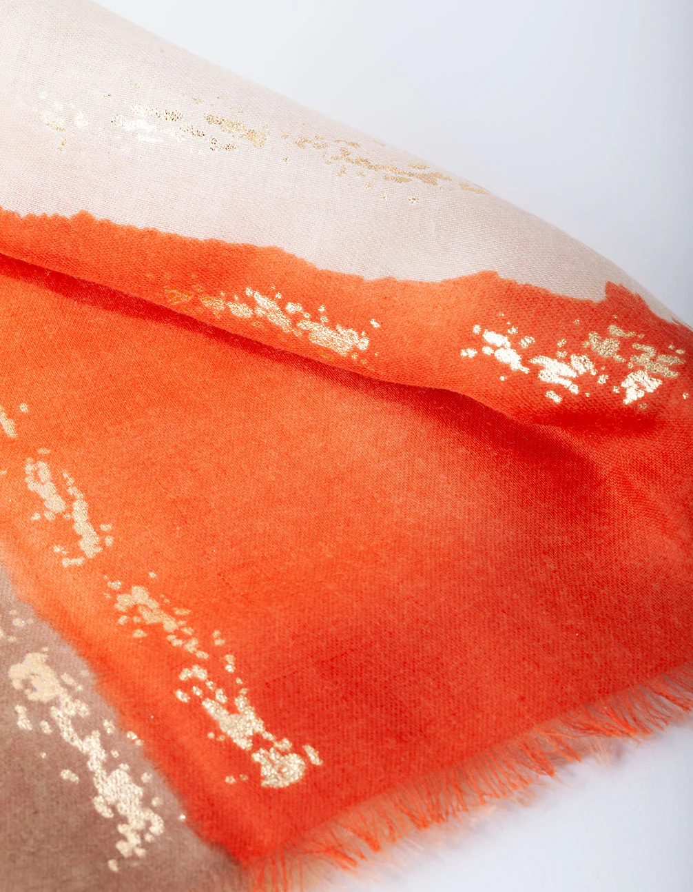 Fabric Gold Foil Block Scarf