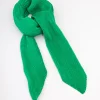 Fabric Green Pleated Satin Scarf