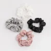 Fabric Mixed Diamante Scrunchie  4-Pack