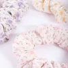 Fabric Pleated Flower Scrunchie Pack