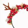 Fabric Reindeer Forest Wreath Headband