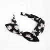 Fabric Spot Daisy Bow Headband