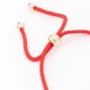Fabric Textured Heart Pendant Rope Bracelet