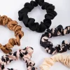 Fabric Thin Stone Animal Scrunchie 5-Pack