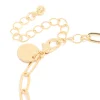 Gold Plated Cross & Heart Charms Bracelet