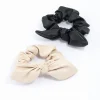 Faux Leather Large Bow Hair Scrunchie Pack