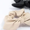 Faux Leather Large Bow Hair Scrunchie Pack