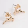 Festive Prancing Reindeer Stud Earring Pack
