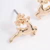 Festive Prancing Reindeer Stud Earring Pack