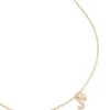 Gold Plated Cubic Zirconia & Pearl Letter J Necklace
