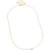 Gold Plated Cubic Zirconia & Pearl Letter J Necklace