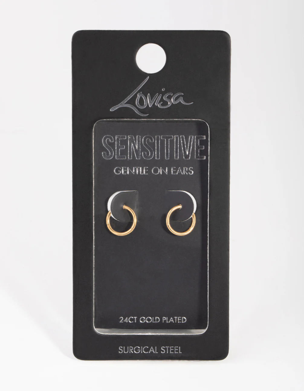 Fine Gold Plated Surgical Steel Sleeper Earrings 8MM