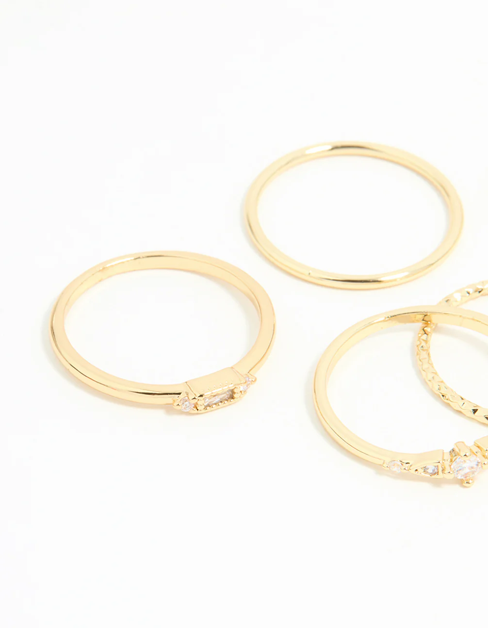 329-gold-plated-cubic-zirconia-plain-rings-5-pack-2.webp Gold Plated Cubic Zirconia & Plain Rings 5-Pack