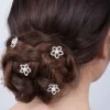 Flower Pearl Hair Jewels 6-Pack