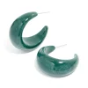 3301-forest-green-wide-marbled-hoop-earrings-2.webp Forest Green Wide Marbled Hoop Earrings