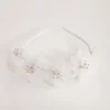 Frosted Acrylic Beaded Flower Headband