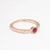 Fuchsia Beaded Band Ring