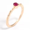 Fuchsia Beaded Band Ring