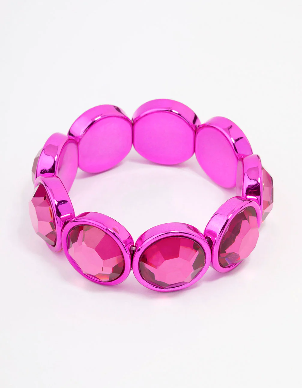 3313-fuchsia-chunky-diamante-stretch-bracelet-1.webp Fuchsia Chunky Diamante Stretch Bracelet