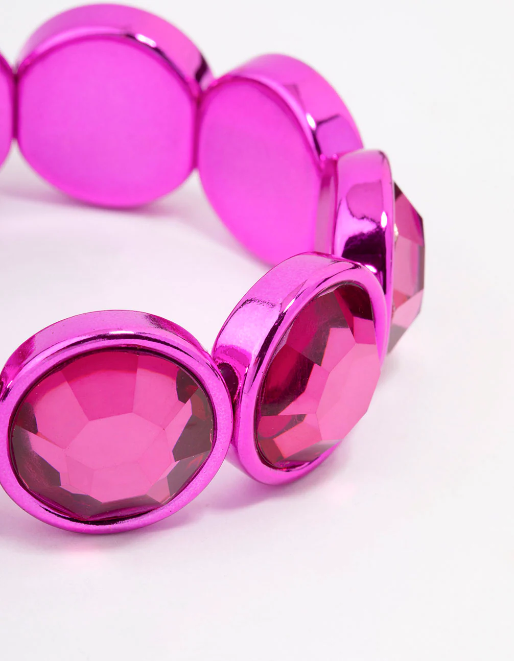 3313-fuchsia-chunky-diamante-stretch-bracelet-2.webp Fuchsia Chunky Diamante Stretch Bracelet