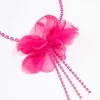 Fuchsia Cup Chain Long Flower Necklace