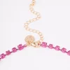 Fuchsia Cup Chain Long Flower Necklace