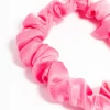 Fuchsia Fabric Clamp Thin Scrunchie
