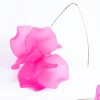 Fuchsia Frosted Flower Drop Earrings