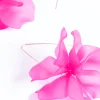 Fuchsia Frosted Flower Drop Earrings