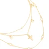 332-gold-plated-cubic-zirconia-bezel-cross-layered-necklace-1.webp Gold Plated Cubic Zirconia Bezel & Cross Layered Necklace