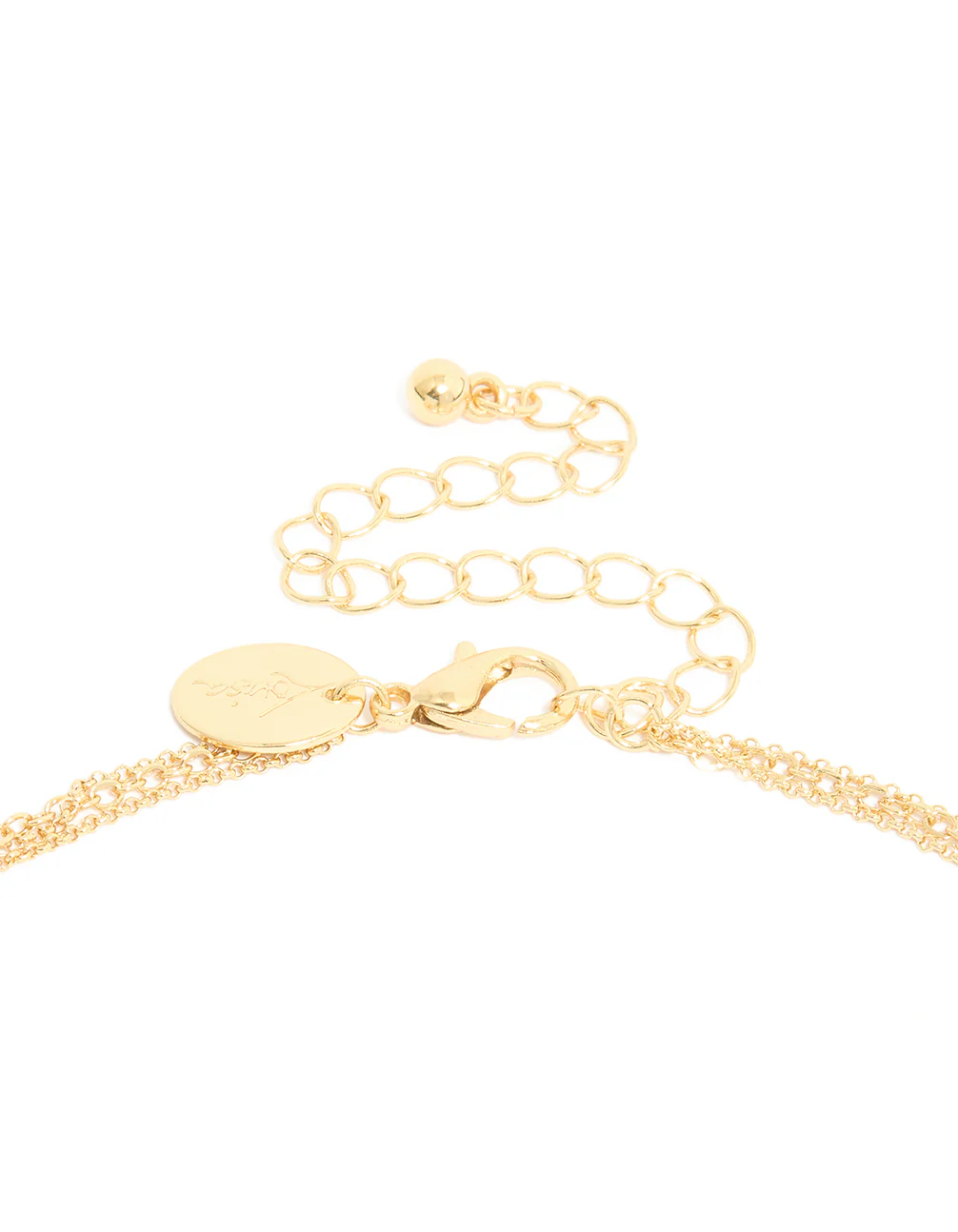 332-gold-plated-cubic-zirconia-bezel-cross-layered-necklace-3.webp Gold Plated Cubic Zirconia Bezel & Cross Layered Necklace