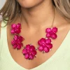 3321-fuchsia-pearlised-flower-necklace-2.webp Fuchsia Pearlised Flower Necklace