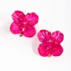 3322-fuchsia-pearlised-flower-stud-earrings-1.webp Fuchsia Pearlised Flower Stud Earrings