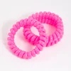 Fuchsia Plastic Large Hair Spiral Pack
