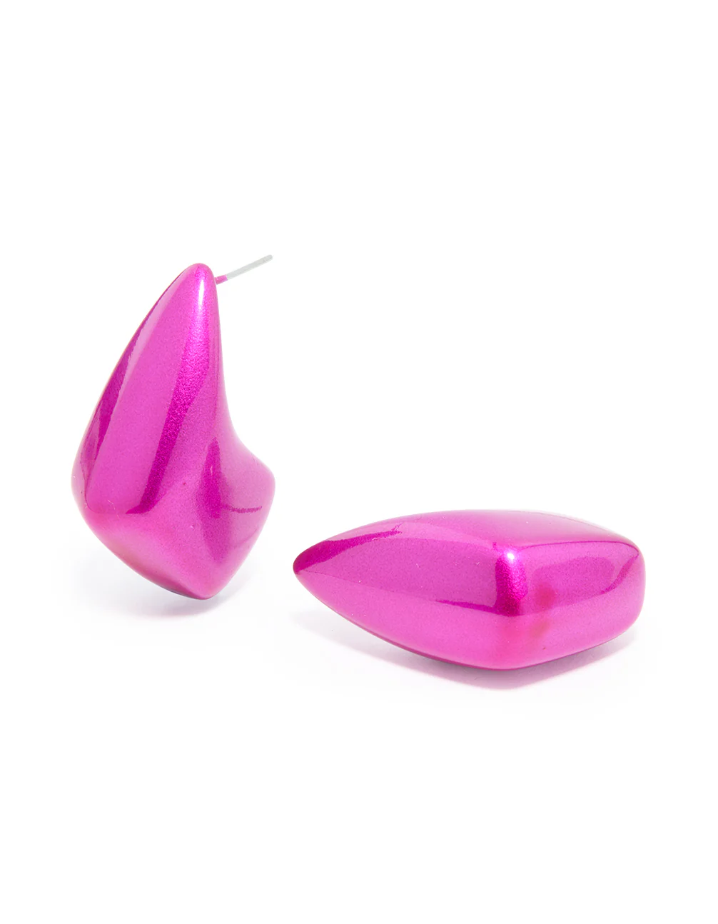 3326-fuschia-acrylic-bubble-geometric-hoop-earrings-1.webp Fuschia Acrylic Bubble Geometric Hoop Earrings