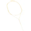 334-gold-plated-cubic-zirconia-bezel-layered-y-necklace-2.webp Gold Plated Cubic Zirconia Bezel Layered Y-Necklace