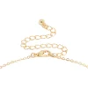 Gold Plated Cubic Zirconia Bezel Set Cross Rosary Necklace