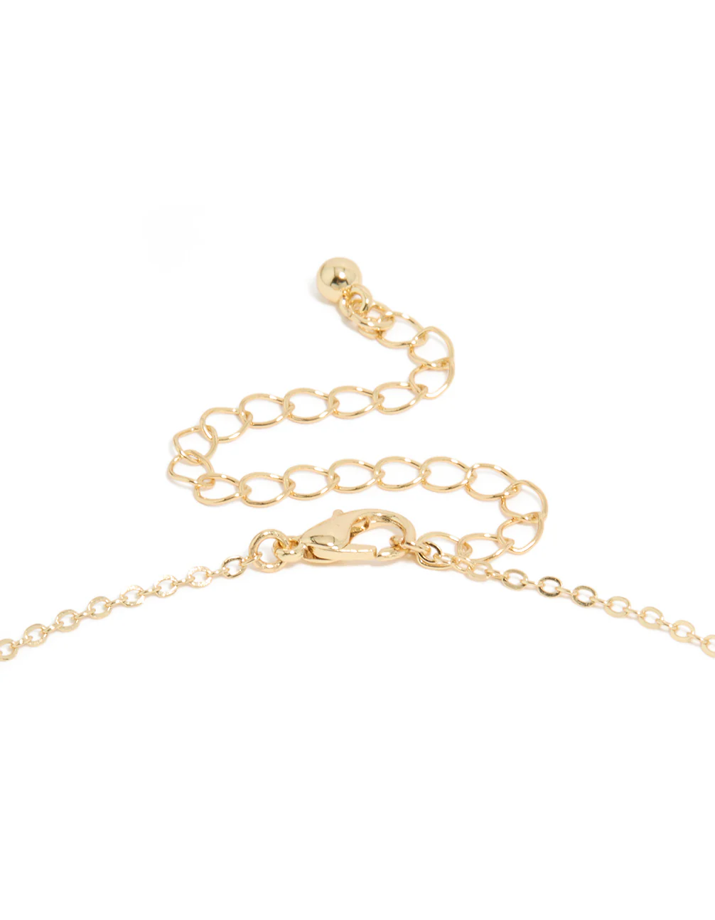 Gold Plated Cubic Zirconia Bezel Set Cross Rosary Necklace