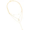 344-gold-plated-cubic-zirconia-droplet-cross-layered-y-necklace-2.webp Gold Plated Cubic Zirconia Droplet & Cross Layered Y-Necklace