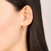 345-gold-plated-cubic-zirconia-evil-eye-circle-huggie-earrings-1.webp Gold Plated Cubic Zirconia Evil Eye Circle Huggie Earrings