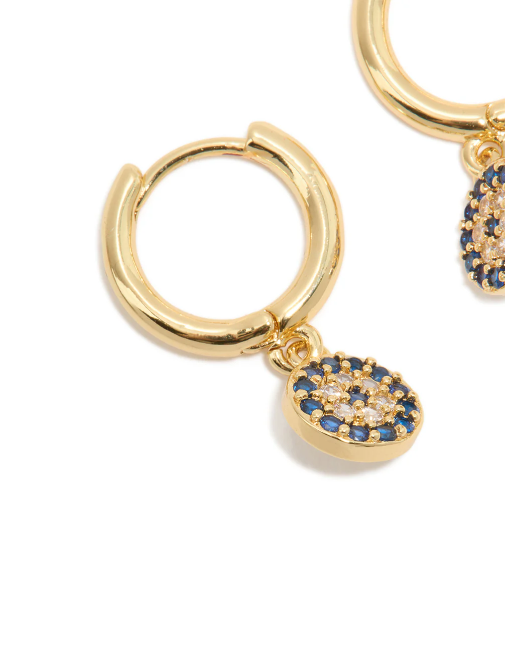 345-gold-plated-cubic-zirconia-evil-eye-circle-huggie-earrings-4.webp Gold Plated Cubic Zirconia Evil Eye Circle Huggie Earrings