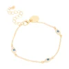 Gold Plated Cubic Zirconia Evil Eye Trio Bracelet