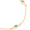 Gold Plated Cubic Zirconia Evil Eye Trio Bracelet