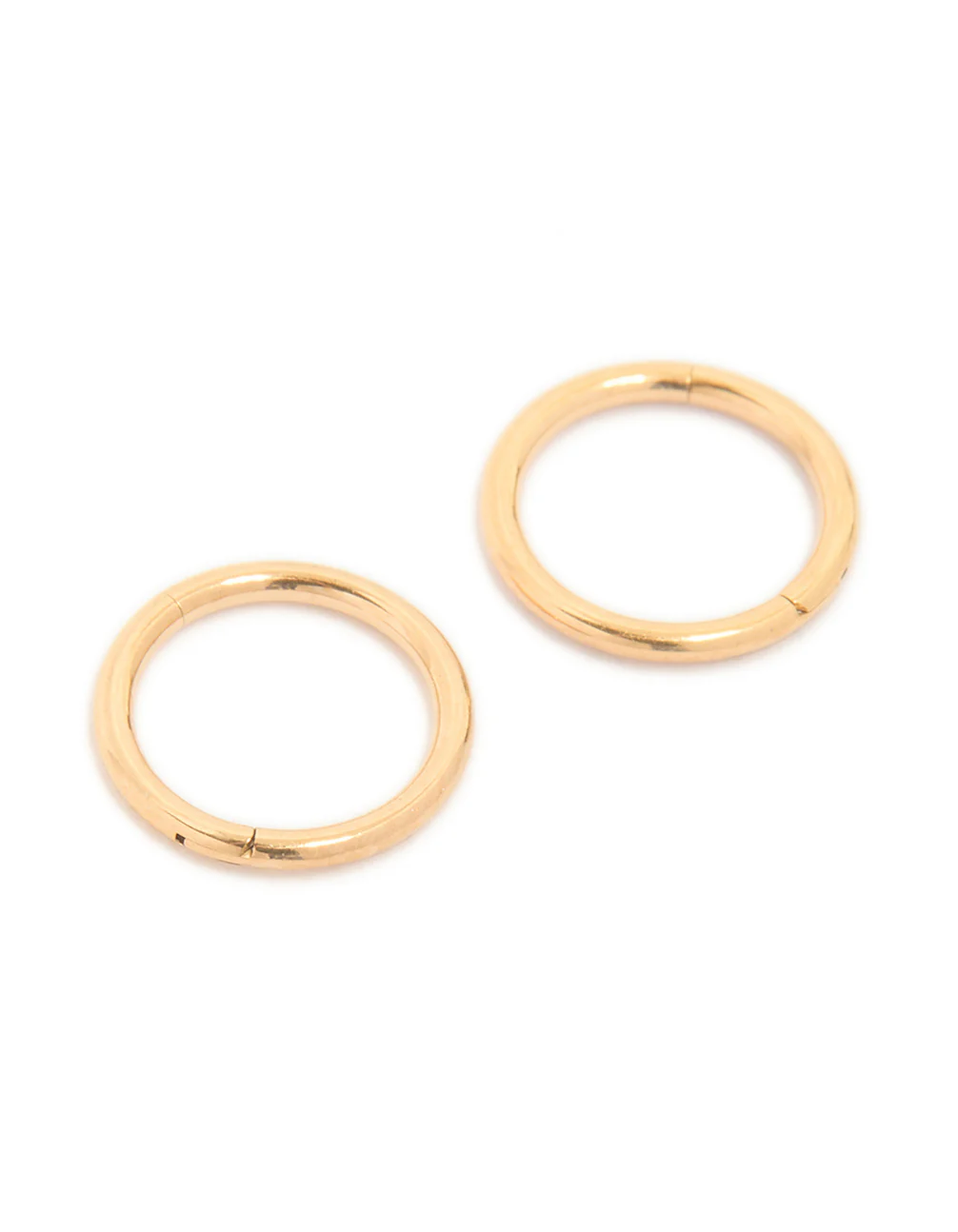 Gold Plated Titanium Fine Sleeper Earrings 6mm