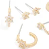 350-gold-plated-cubic-zirconia-flower-chain-mixed-earrings-4-pack-2.webp Gold Plated Cubic Zirconia Flower Chain & Mixed Earrings 4-Pack