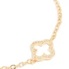 352-gold-plated-cubic-zirconia-flower-outline-bracelet-2.webp Gold Plated Cubic Zirconia Flower Outline Bracelet